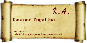 Kocsner Angelina névjegykártya